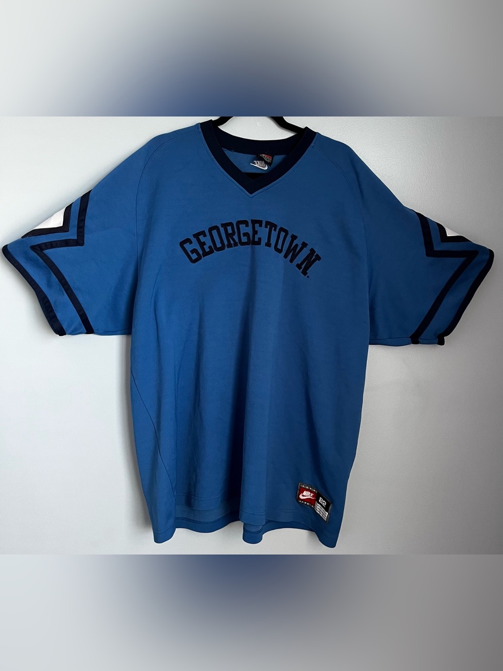 Vintage NCAA Nike Georgetown Hoyas 1982 Throwback Warm UP Shirt SZ XXL